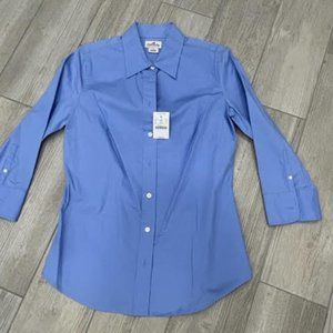 🎉2XHP! 🎉 NWT J CREW 3/4 SLEEVE BUTTON DOWN STRETCH SHIRT